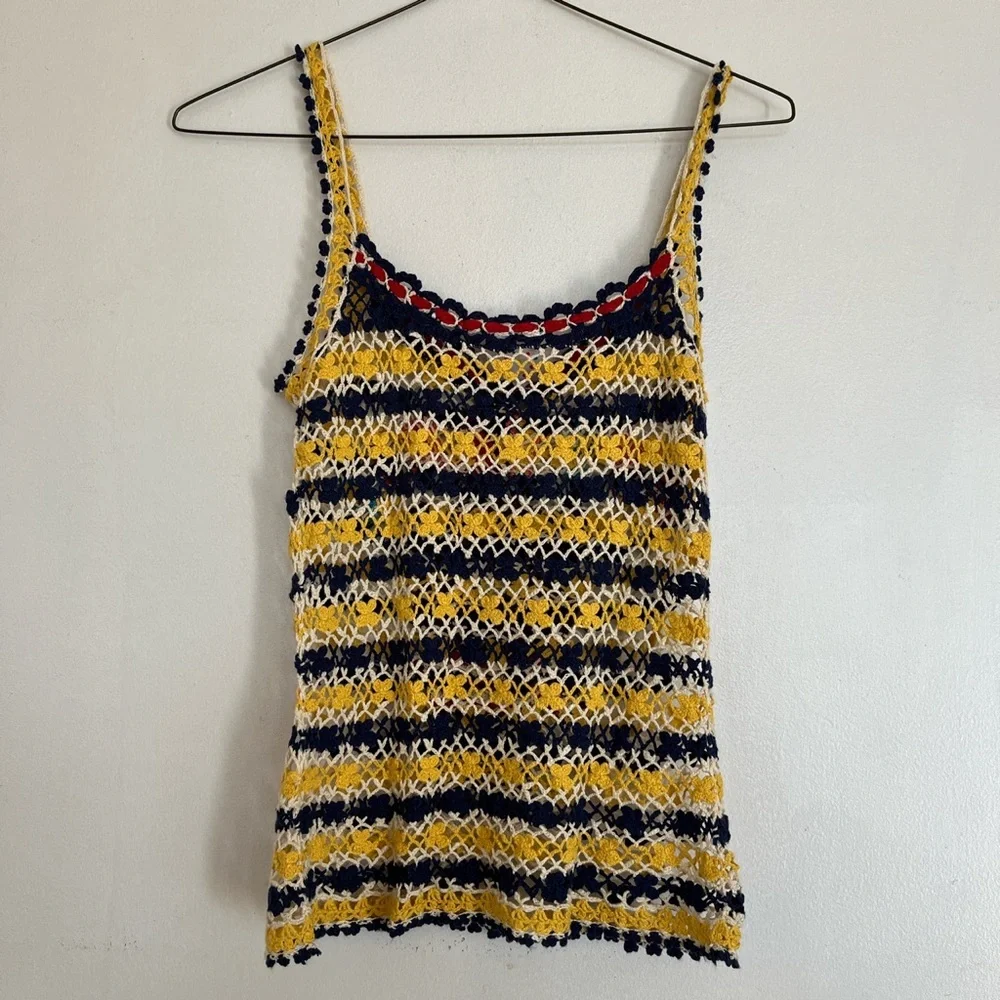 Hysteric Glamour Yellow Knit Bear Grunge Pops Tank Top - Picture 4 of 4
